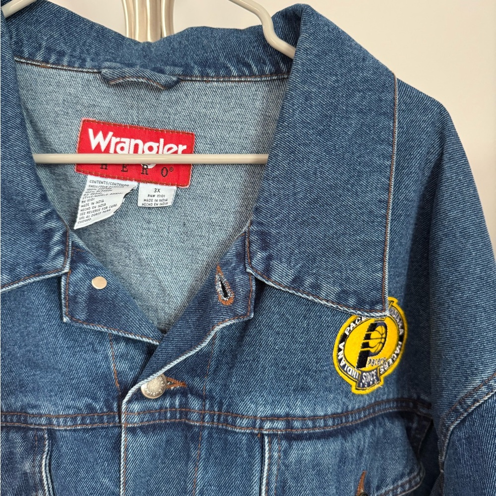 Wrangler Blue Denim Jacket With Patch - image 2